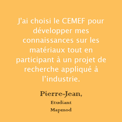 Pierre-Jean étudiant MS